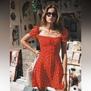 Faithfull The Brand Genevieve Floral Mini Dress, size 6